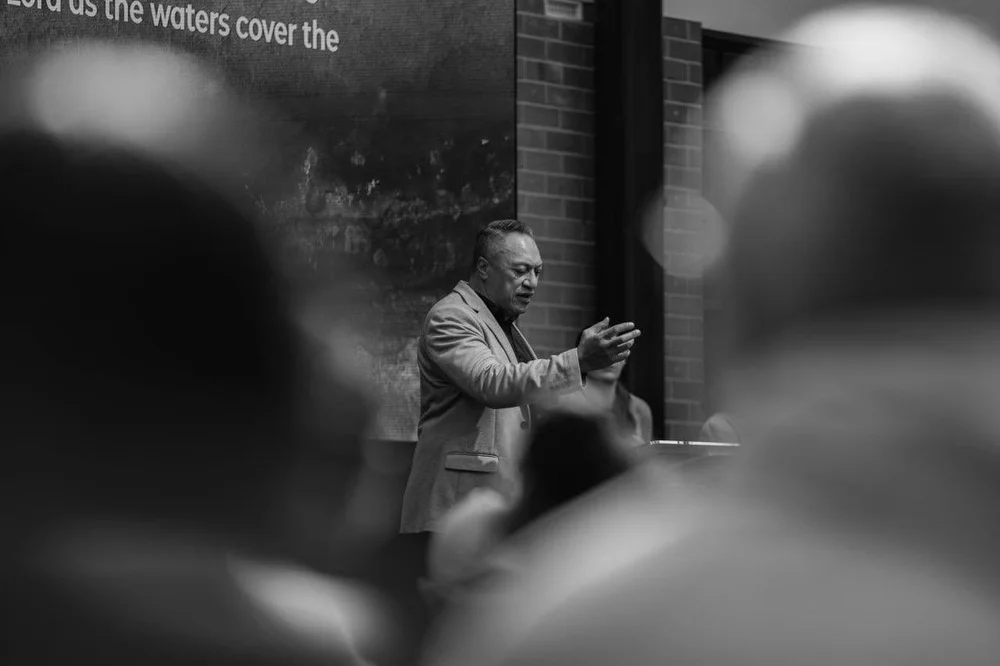 Lenny speaking during a ministry engagement